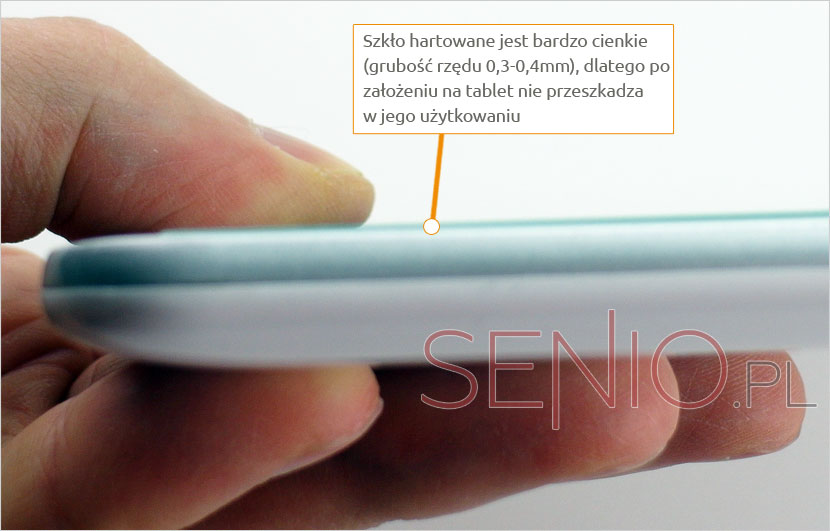 Grubość tempered glass do tabletu Samsung Galaxy Tab 3 Lite 7